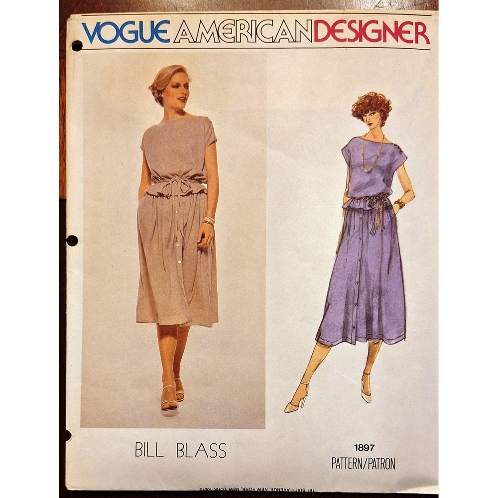Vogue American Designer - Bill Blass pattern #1897 Size 10